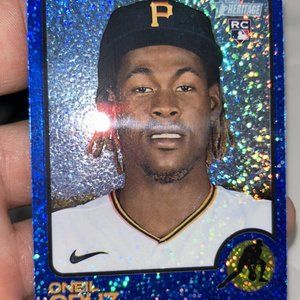 2022 Topps Heritage Chrome Blue Sparkle #157 Oneil Cruz